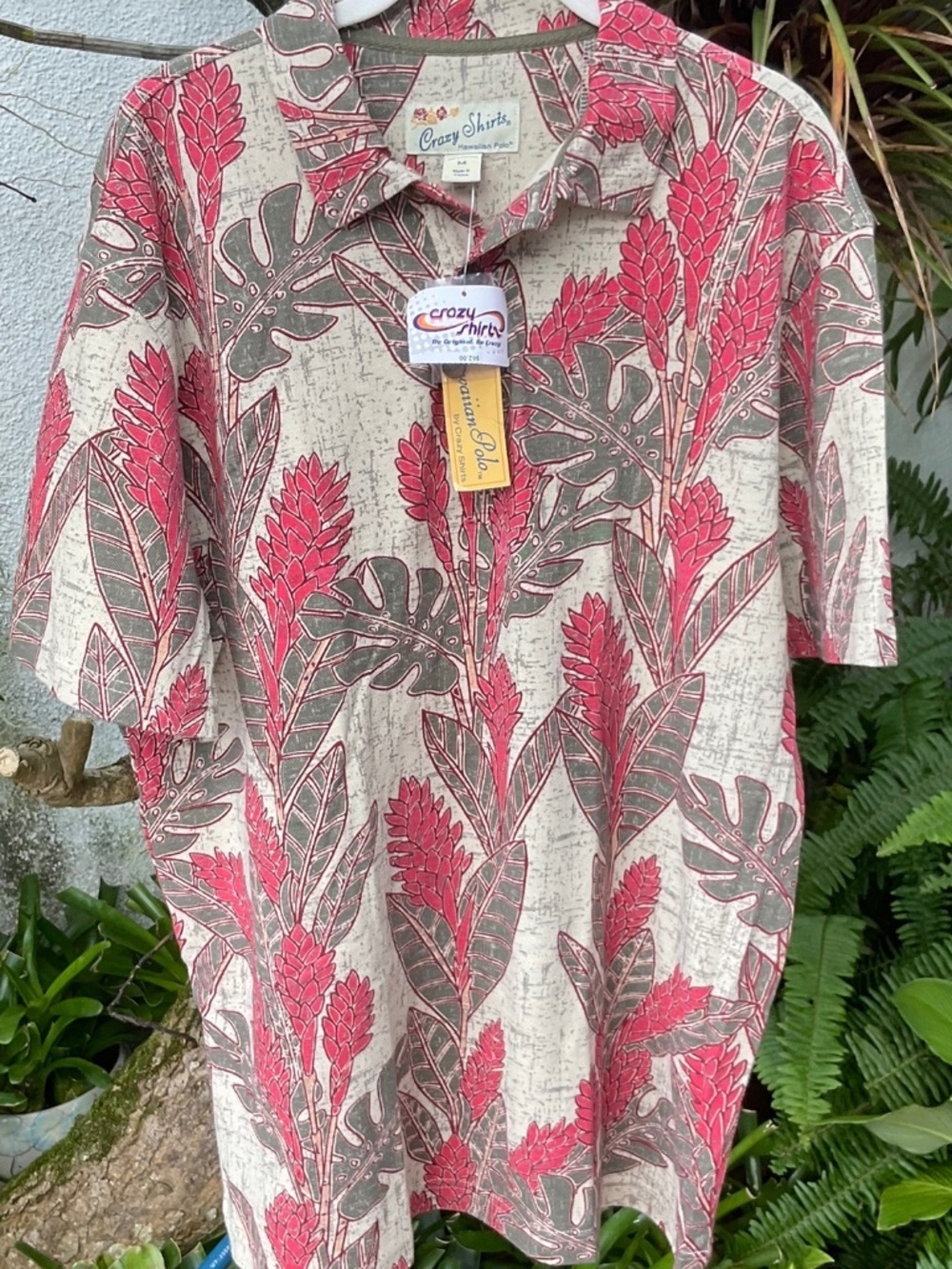 Crazy Shirts Hawaiian Ginger Polo Shirt NWT  Sz M